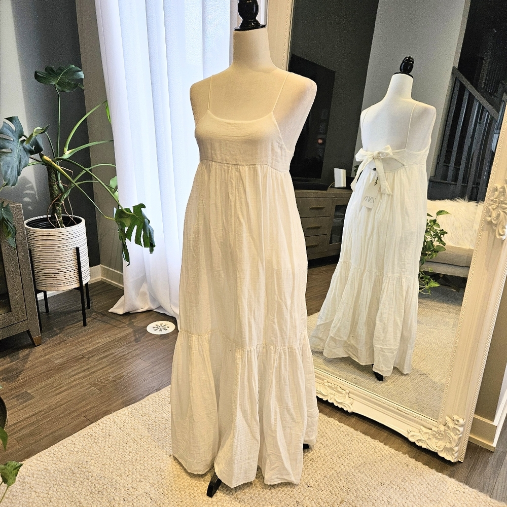 ZARA tiered maxi dress
